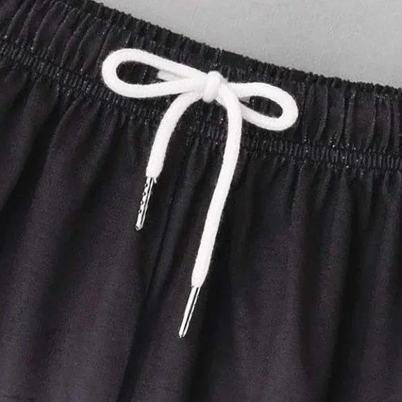 Black & White Vacation Style Men's Gradient Print Shorts - Picture 3 of 4